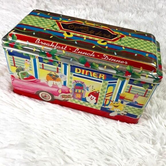 Vintage M&M's Peanut Limited Edition Collectible Christmas Village Series Tin - Picture 1 of 11
